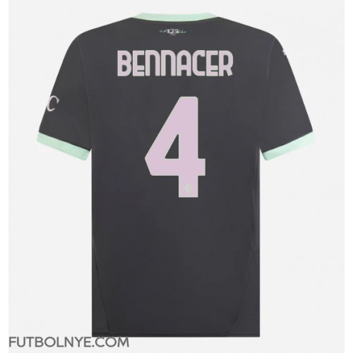 Camiseta AC Milan Ismael Bennacer #4 Tercera Equipación 2024-25 manga corta